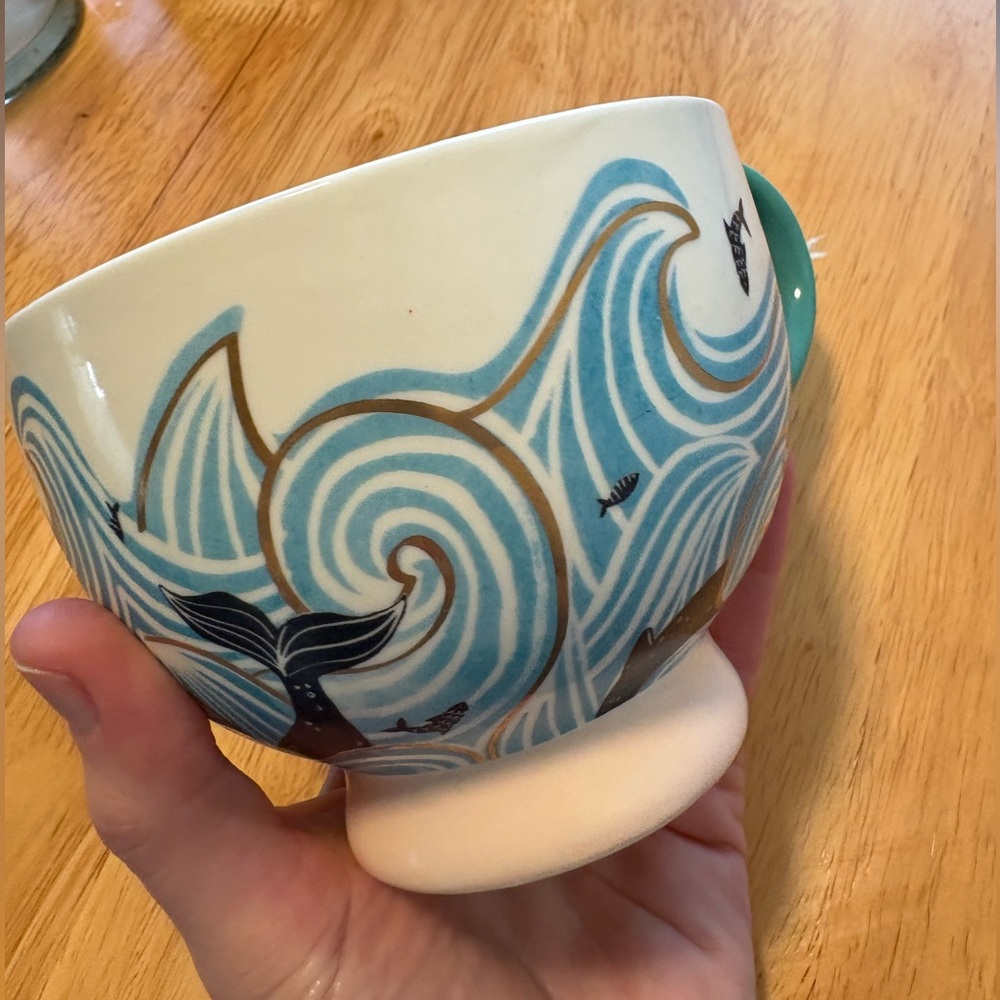 House of disaster storm in a teacup, teacup with gold foil accents